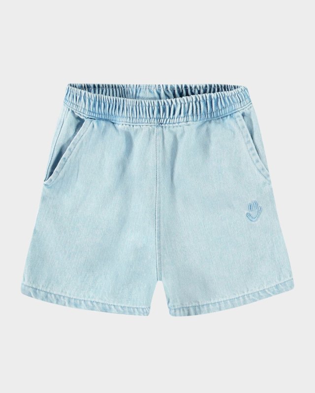 Boy's Shine Denim Shorts, Size 6M-2